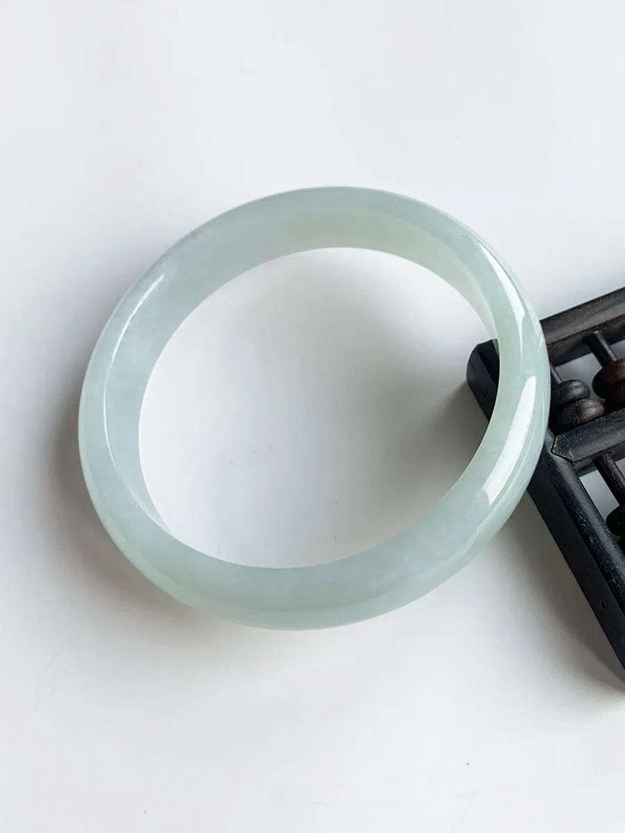 Браслет из натурального нефрита с нефритовым лесом большое кольцо рот 66 ледяное