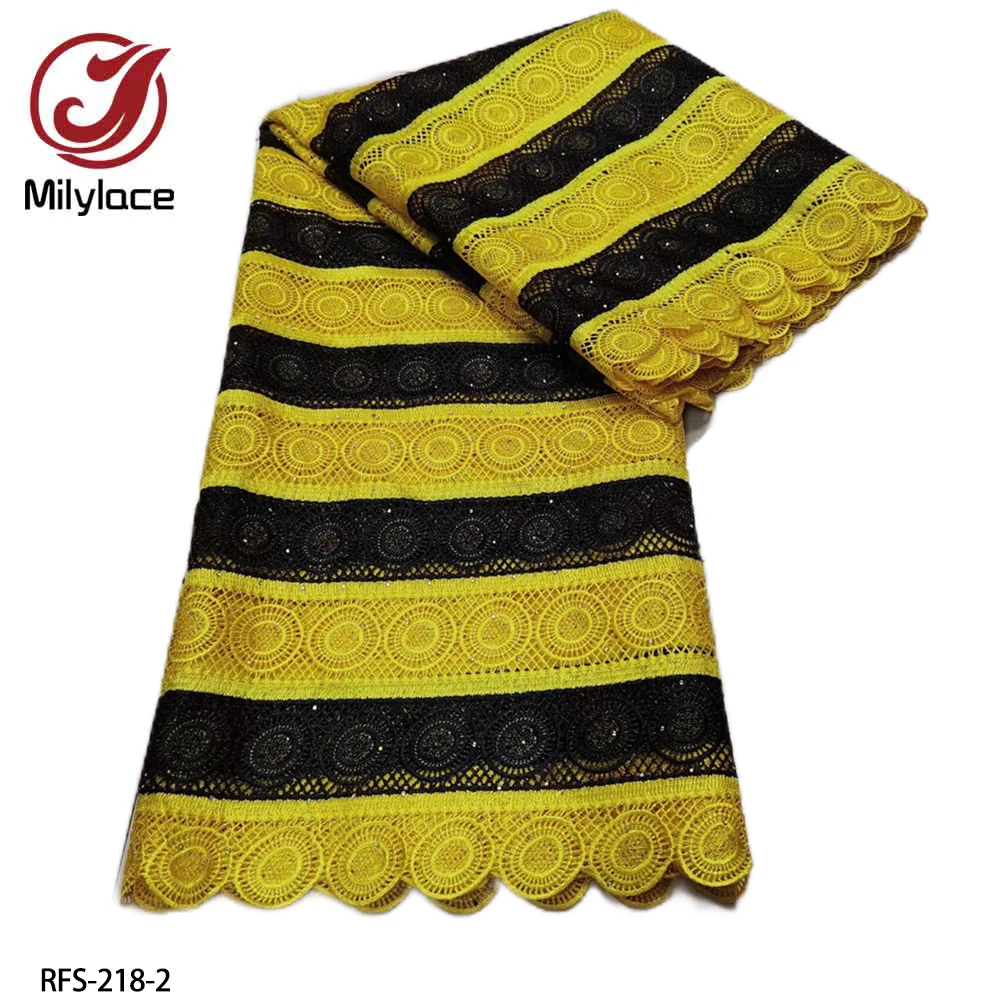 

Latest Rhinestones Lace Fabric 2022 High Quality African Net Lace Mesh Fabric French Lace Fabrics for Party Dress RFS-218