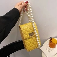 2022 springsummer new pearl design pu leather crossbody bags womens fashion one shoulder handbags wallets womens party wallet