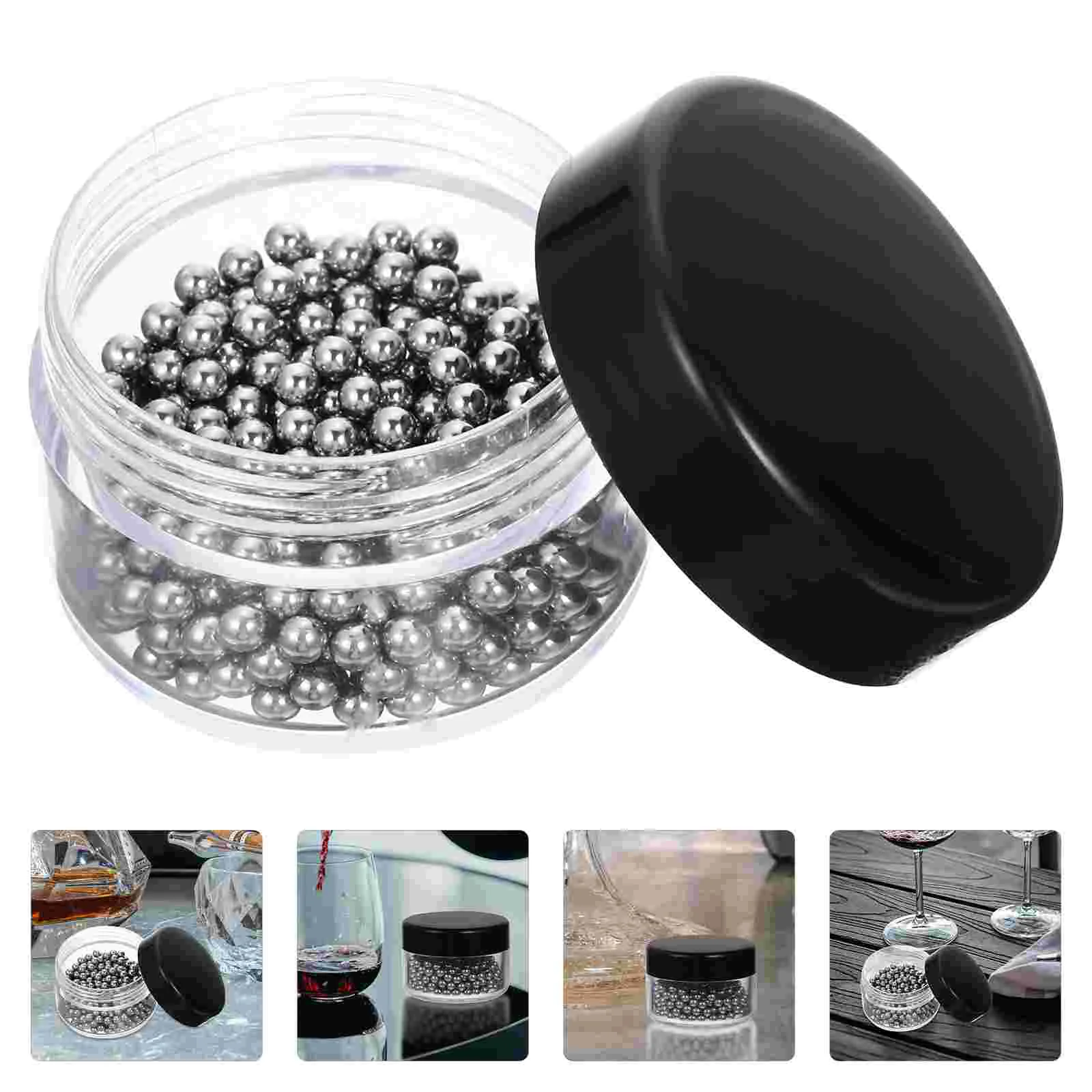 

400 Pcs Metal Simple Decanter Cleaning Beads Magnetic Balls Clean Beads for Decanter Cleaning