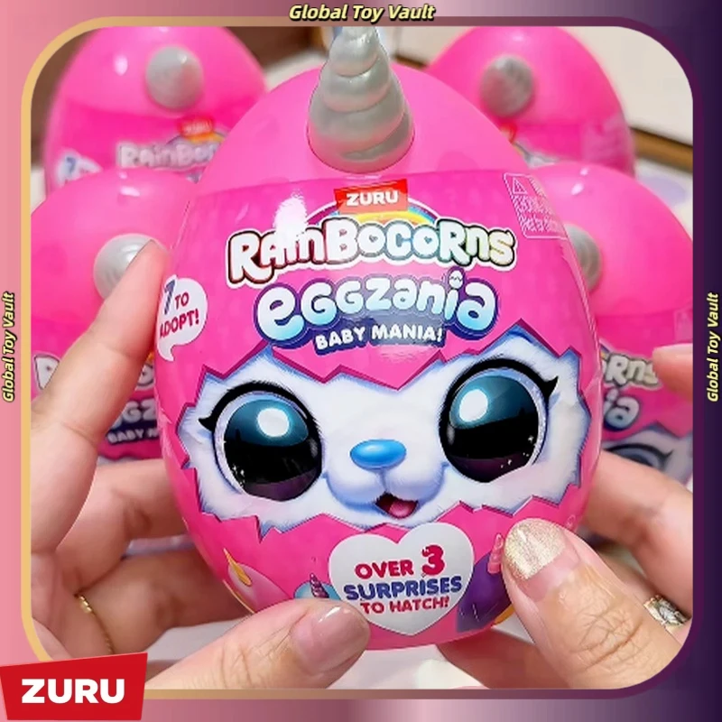 Фото Zuru Rainbocorns Eggzania Мини-сюрприз в закрытой упаковке, плюшевая игрушка-единорог, коллекционный подарок для девочек и любителей хобби №1