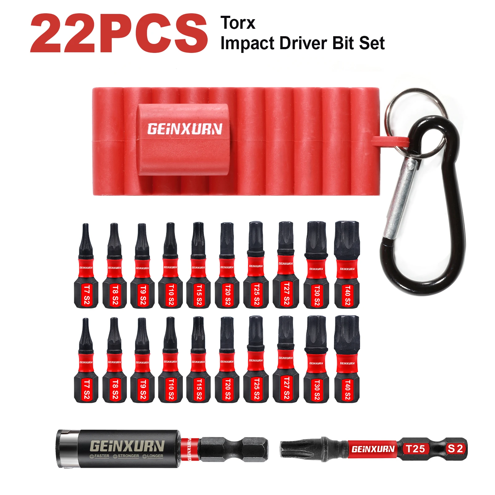 

Набор ударных бит Torx Geinxurn 22 шт.