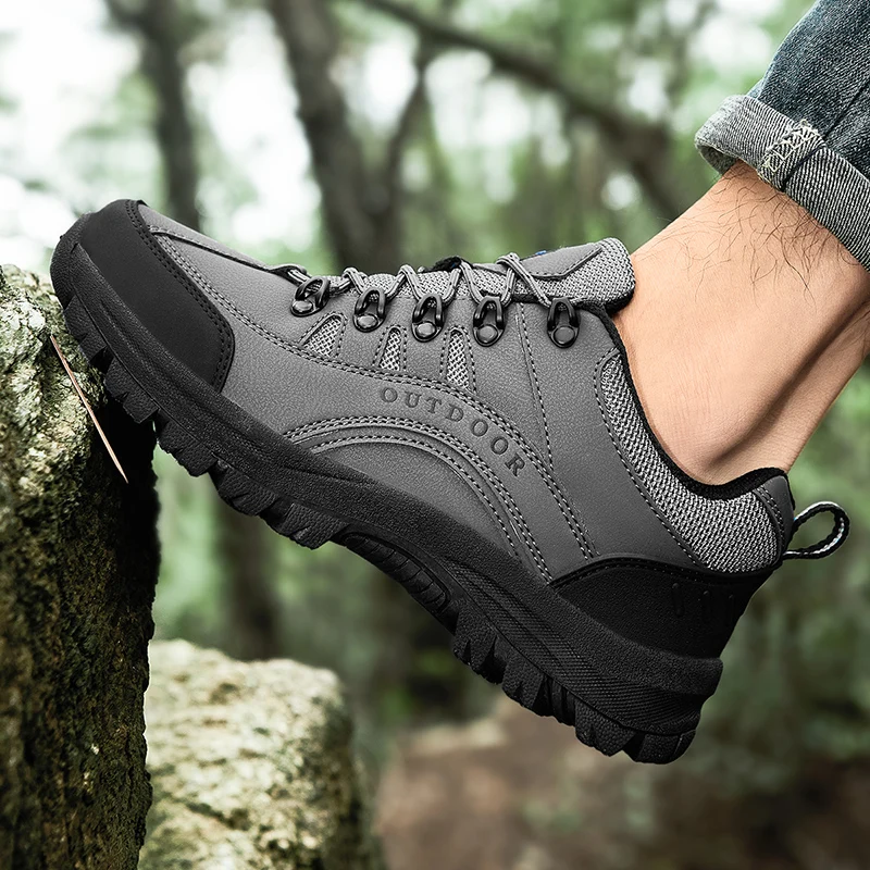 Hot High Quality Outdoor Hiking Shoes For Men Non-slip Mens Trekking Sneakers Breathable Tactical Shoes Women Large Size 39-49