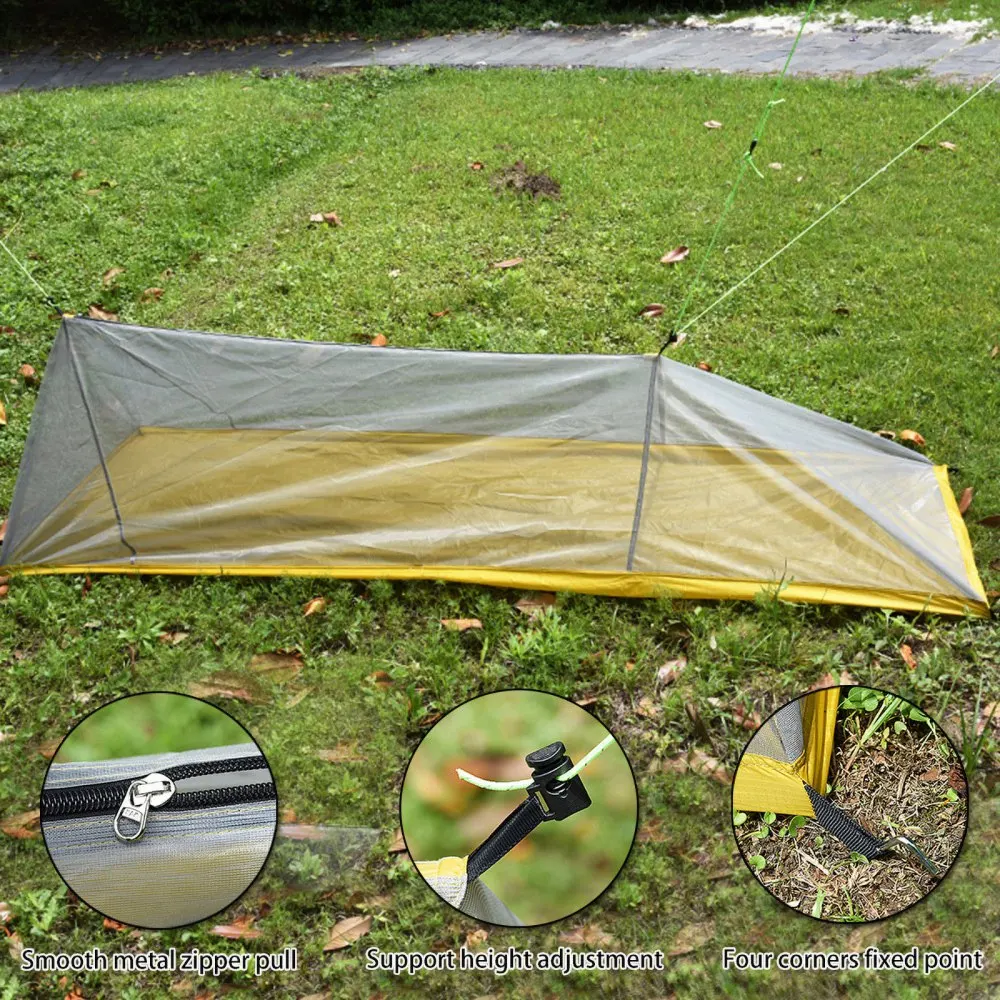 

Ultralight Single Person Bivy Tent Outdoor Single Mesh Tent Camping Hiking Breathable Single Tent Waterproof Tent
