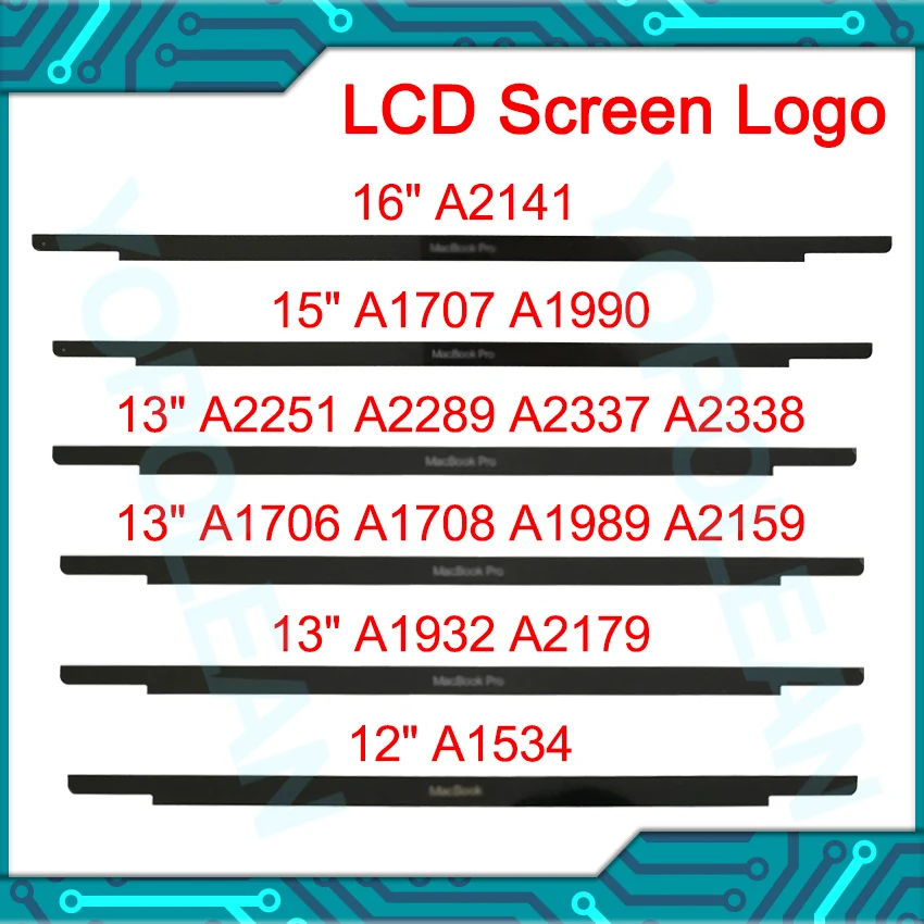 

10Pcs/lot LCD Screen Glass Trim Logo Bezel Front Cover For MacBook Pro Air A1706 A1707 A1708 A1990 A2141 A1534 A1932 A2141 A2338