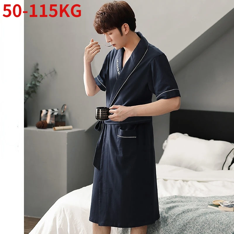

Mens Robe Cotton Long Sleeve Navy Nightgown Peignoir Bathrobe Plaid Bathrobe Bath Kimono Robe Yukata Mens Cotton Sleepwear Robes