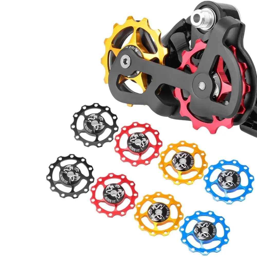 

11T/13T Bicycle Rear Derailleur Pulleys Jockey Wheel Aluminum Alloy Pulley Mountain Road Bike Guide Roller Cycling Bike Accessor