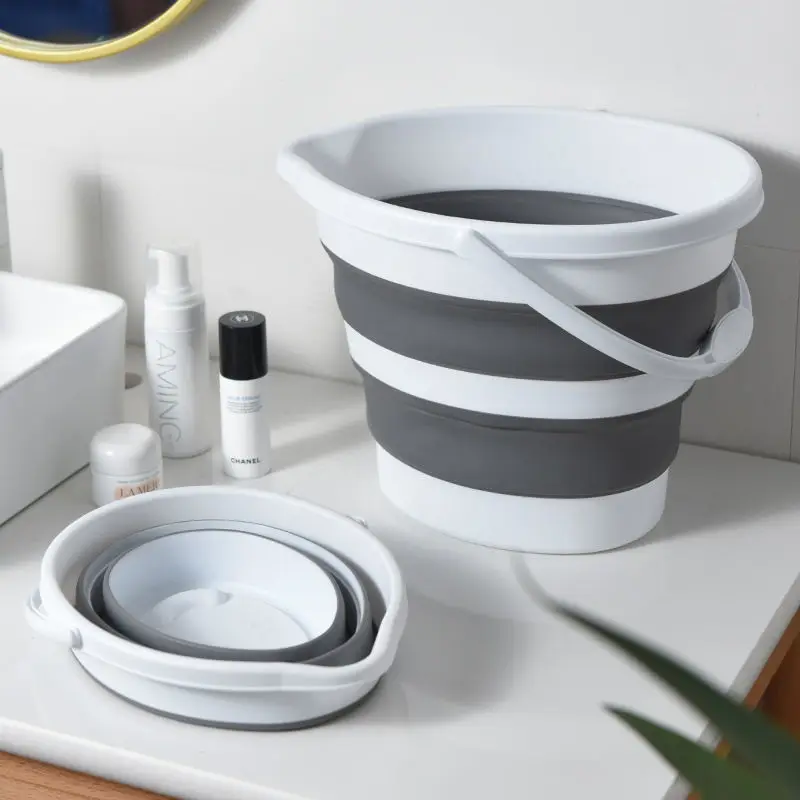 

Bucket Folding Home Laundry Camping Large Bathroom Supplies Silicone Storage Clothes Basket Water Bucket Bucket Products