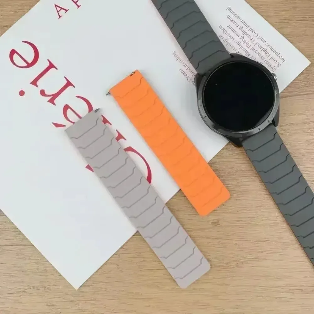 Магнитный силиконовый ремешок 20 мм 22 мм для Huawei Watch GT Runner 2, удобный браслет для Amazfit Active 3Bip 6-5 Max Balance 3 (art.: 3920dc4475385) - 3920dc4475385