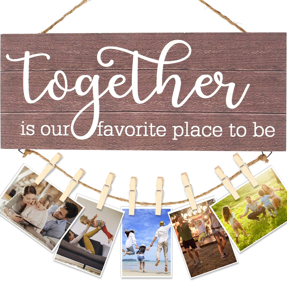 

Creative Picture Frame with Message Board DIY Frames 30X14CM Wooden Hanging Picture Display Holder for home decoration