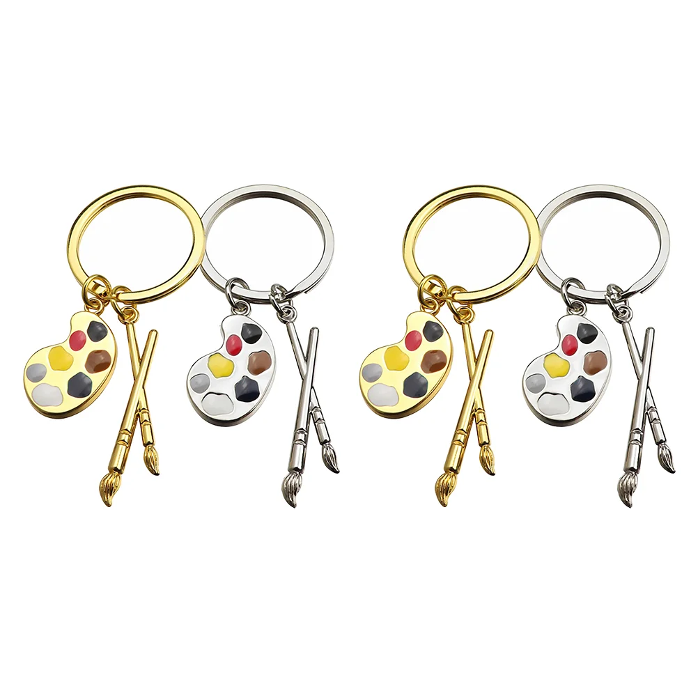 

Palette Keychain Jewelry Pendants Decorative Palettes Designed Accessories Hanging DIY Alloy Zinc Keyring Necklaces