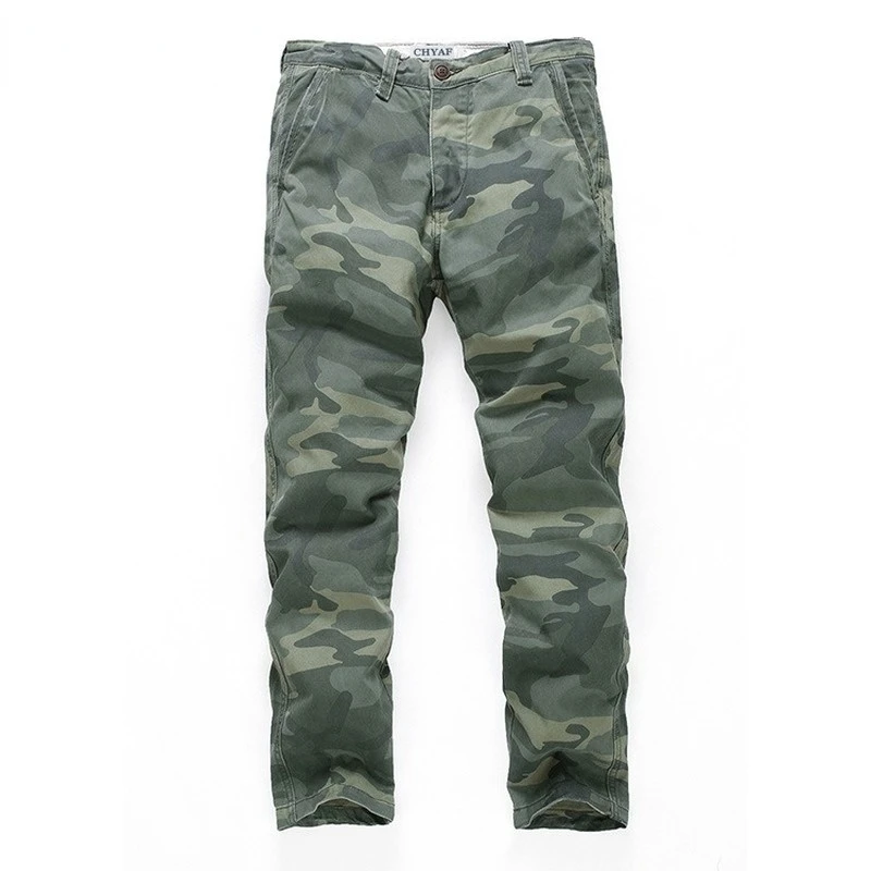 New Men's Pants Spring Autumn European American Cotton Camouflage Overalls Casual Sports Straight Trousers Streetwear Pants