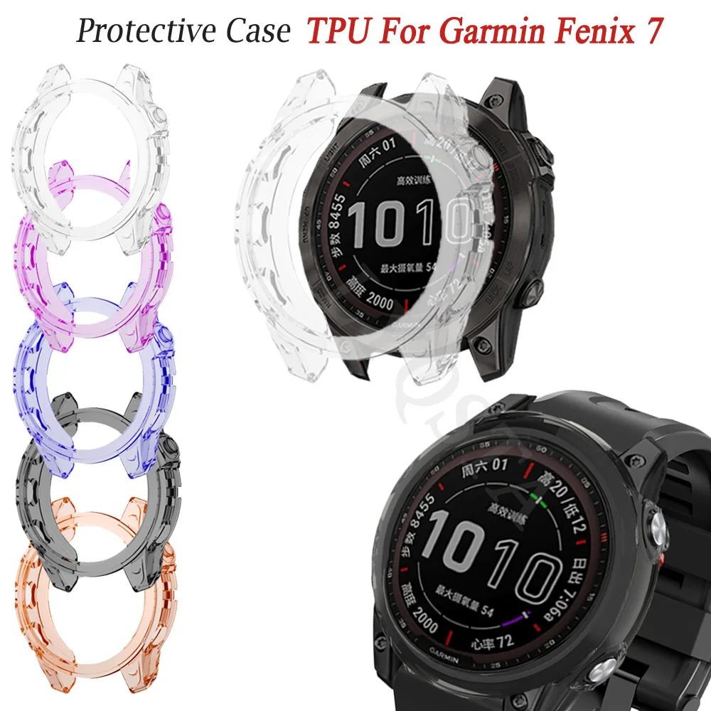 

Защитный чехол для Garmin Fenix 7S 7 7X, Высококачественный ТПУ чехол, тонкий бампер для смарт-часов Garmin Fenix7 7S 7X, аксессуар