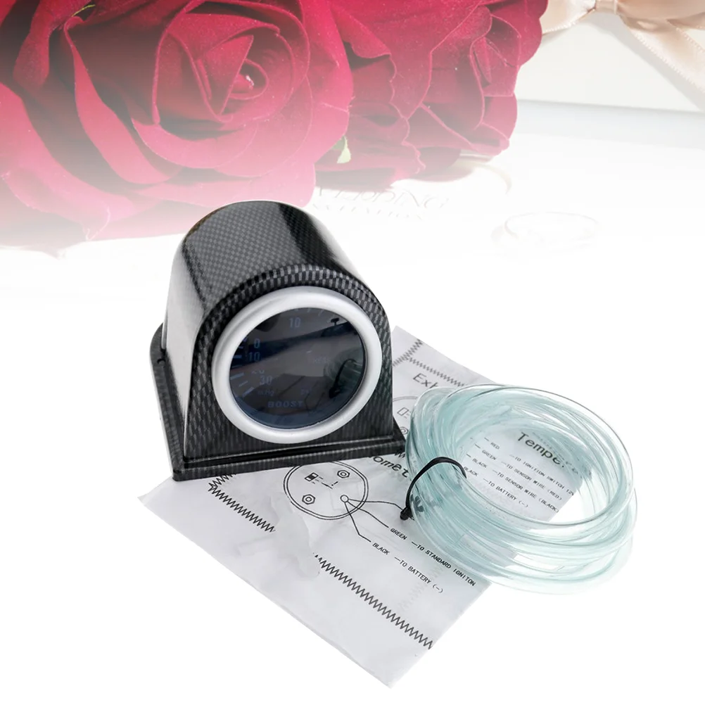 

1 Set of 2 Inches 55MM Boost Gauge White Light Auto Car IN-HG PSI Meter with Instrument Stand