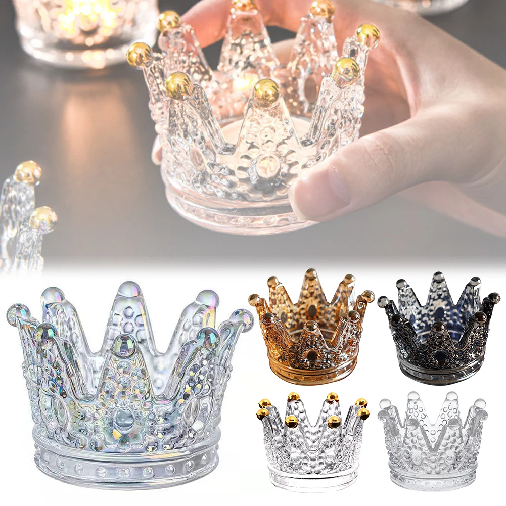 

Clear Grown Glass Tealight Holder Glass Candle Decoration Votive Candle Holder Candlestick for Wedding Party Dinner Home Decor