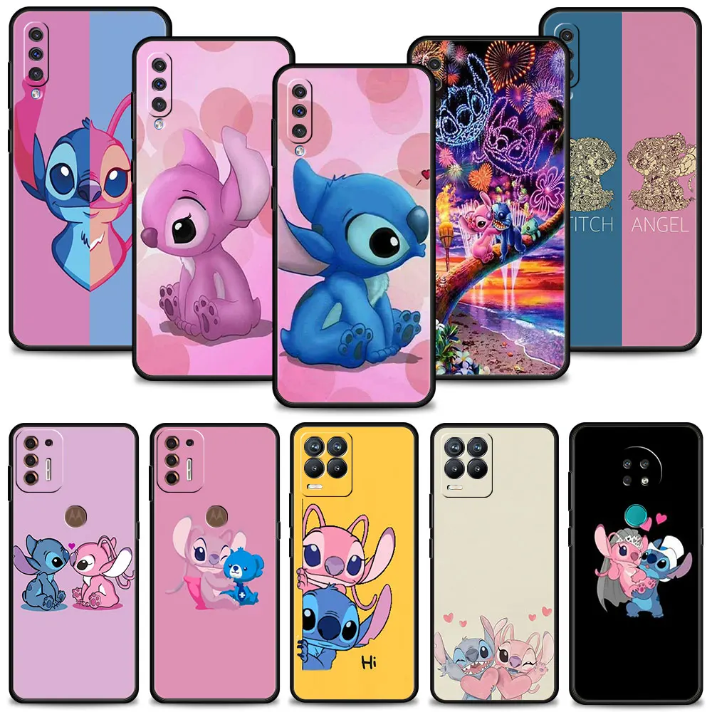 Чехол для мобильного телефона Stitch Love Kiss Angel Oppo Realme 8 pro c21 G22 Motorola g8 plus one fusion Nokia g10 5 4 |