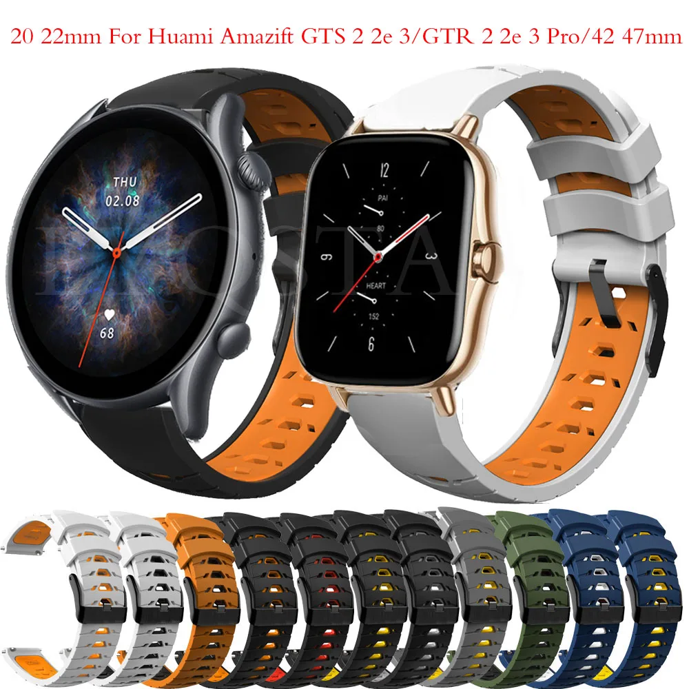 

Ремешок силиконовый для Xiaomi Huami Amazfit Bip 3 Pro GTS 3 2e GTR 3 2e, 22 мм