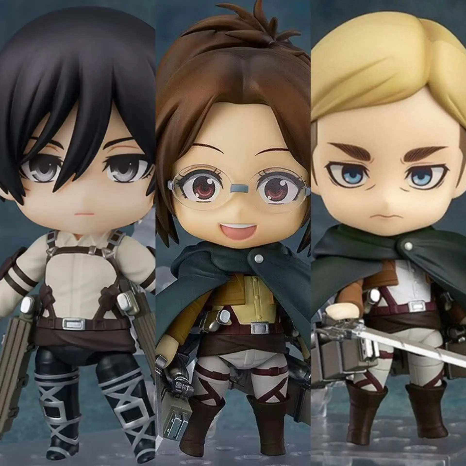 

Attack On Titan Hange Zoe Erwin Smith Mikasa Ackerman Cute PVC Action Figure Model Collection Toy