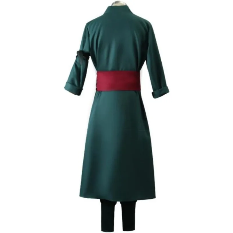 Мужское аниме-кимоно карнавальный костюм зеленый халат плащ униформа наряды на