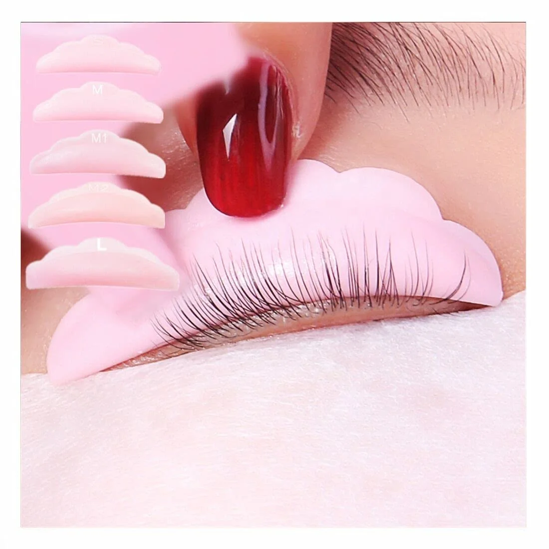 

5 Pairs/Bag Eyelashes Perming Rods Silicone 3D Eyelash Lift Cilia Curlers Curl Shields pads Eyelash Perm Pads S M M1 M2 L