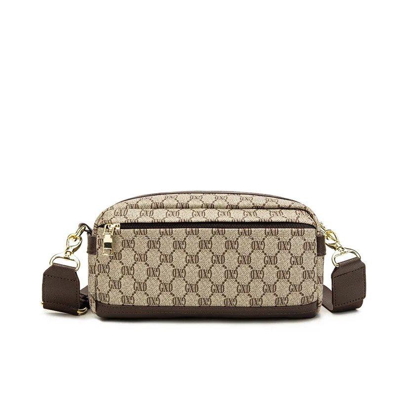 New Spring And Summer Trend One Shoulder Bag Small Square Bag Men's Presbyopia PVC Fabric Cross Bag Chest Bag