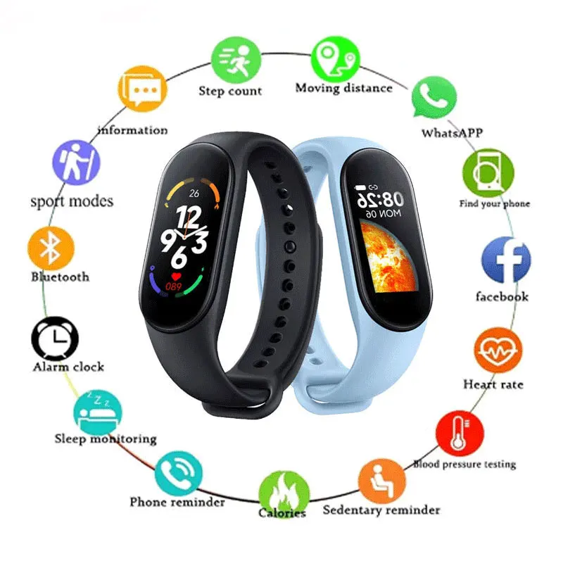 

New sale M7 Smart Watch Men Women Dynamic Display Screen All Day Sport Tracker Call Message Reminder Waterproof Wristwatch