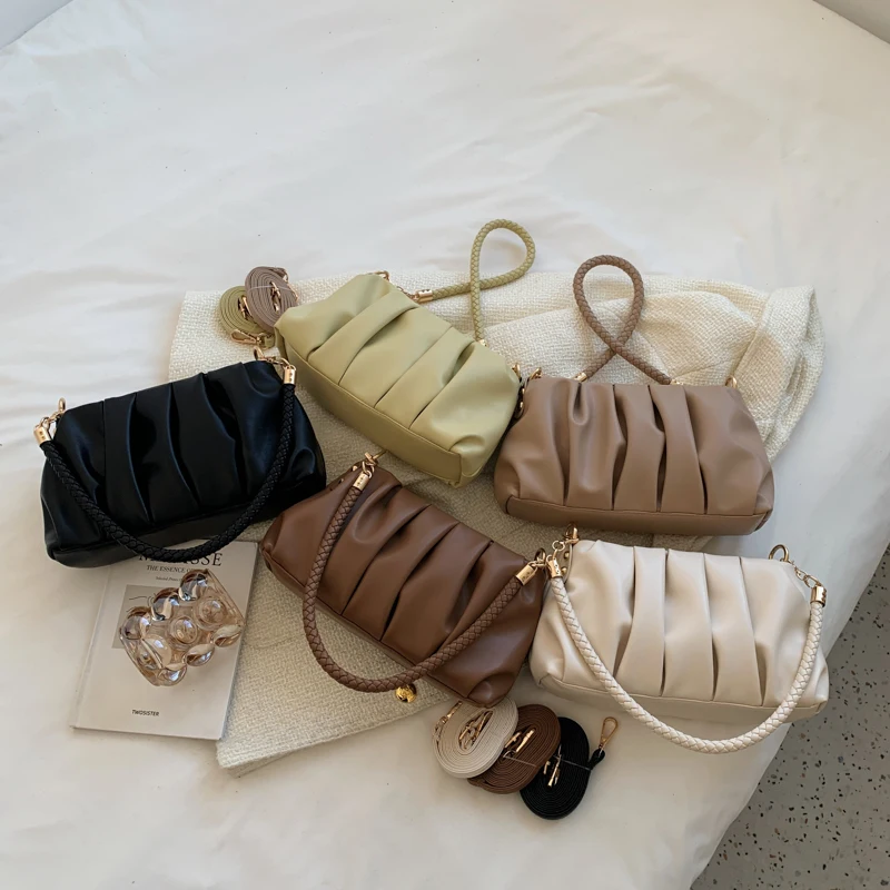 Small Soft PU Leather Underarm Handbags 2023 Spring Fashion Luxury Brand Designer Woman Shopper Handbags Shoulder Crossbody Bag