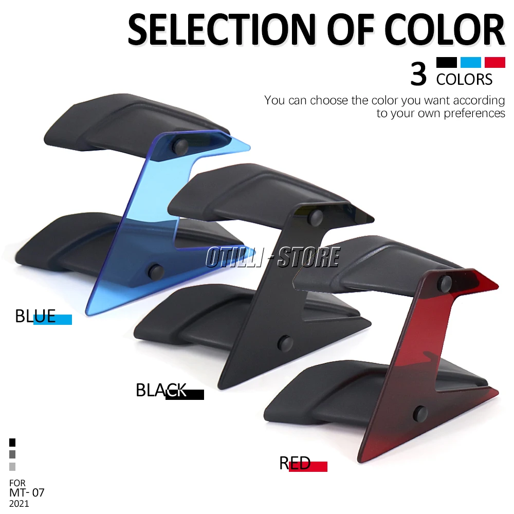 Новая модель для YAMAHA 3 вида цветов MT07 mt07 Side Downforce голые спойлеры фиксированные