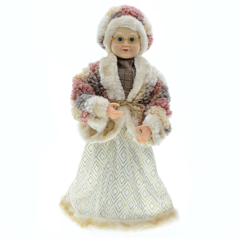 

New Year Christmas Tree Ornaments 45cm Big Standing Santa Claus Figurine Plush Doll Toys Gift Decor for Home Christmas,2