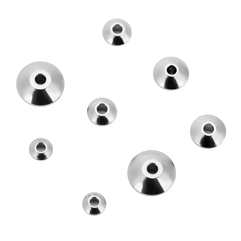 

50pcs/lot 4mm 5mm 6mm 7mm 8mm Stainless Steel Round Flat Rondelle Space Beads Charms Beads for DIY Jewelry Making Findings