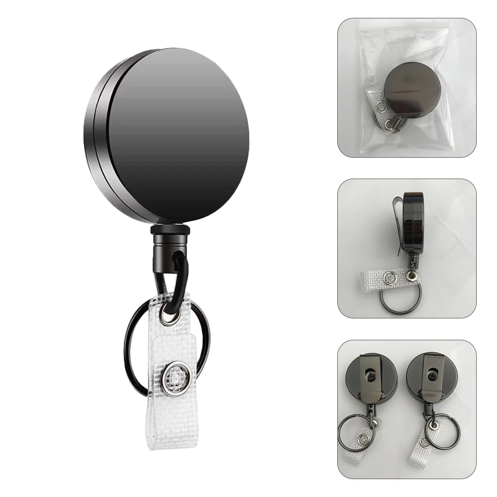 

Easy Buckle Heavy Duty Key Reel Name Tag Holder Chain Brackets Carabiner Badges Clip ID Card Retractable extension cord