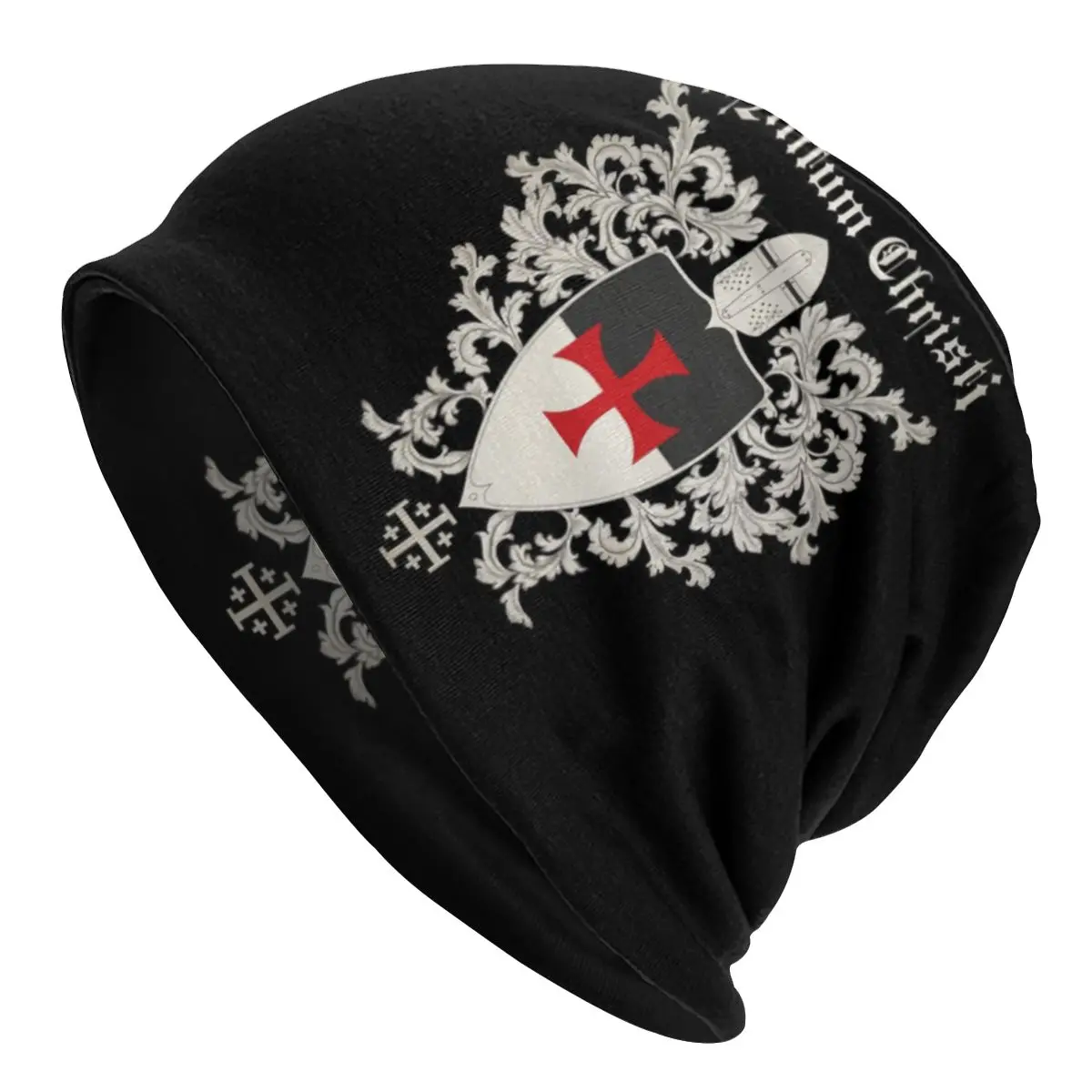 

Шапка-бини в стиле унисекс, теплый вязаный головной убор в стиле хип-хоп, армия Христа, для мужчин и женщин