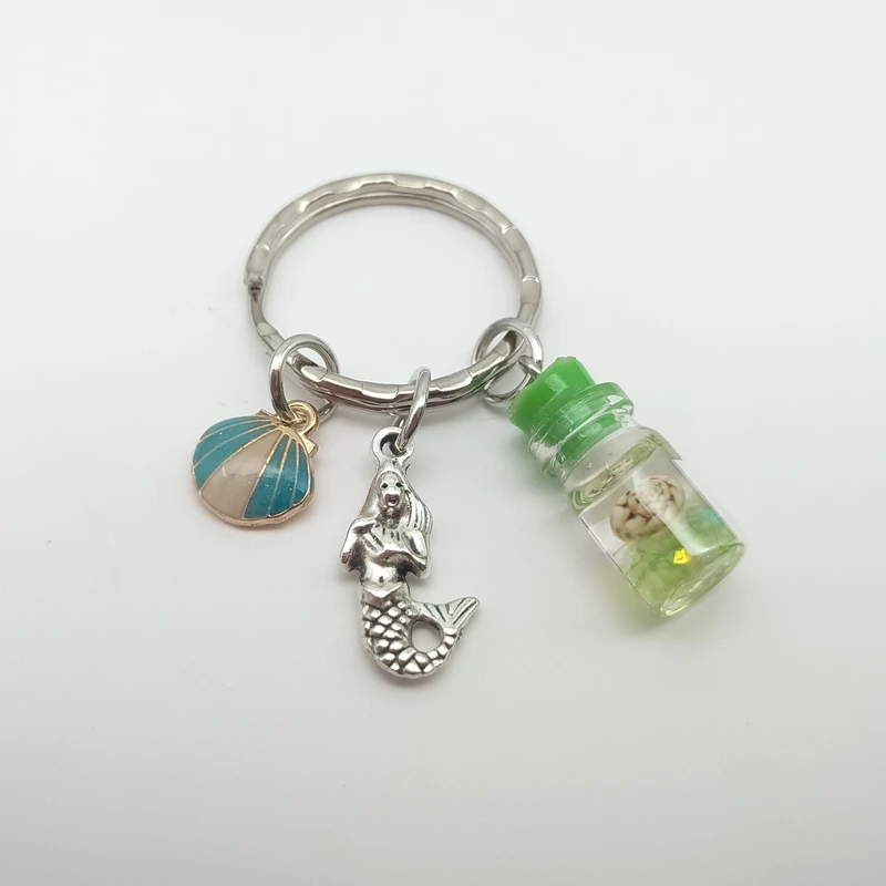 Брелок для ключей в виде пляжа с ракушкой русалки ручная работа мужчин и женщин