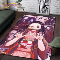 japan cartoon printed floor mats demon slayer childrens room carpet floor mats home carpet nezuko living room floor mats