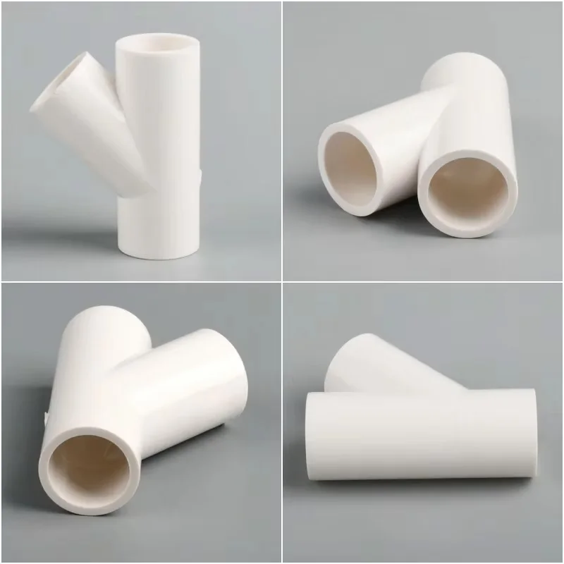 1-10 шт./лот 20-50 мм косой тройник из ПВХ разъемы 45 градусов фитинги для полива