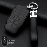 customized car key cover for toyota elfa key case alphard wilfa alpha high grade mens and womens leather bag buckle