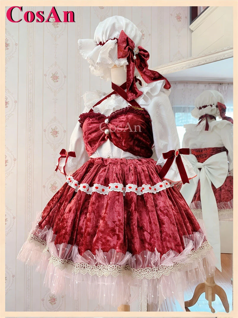 Фото CosAn Game Touhou Project Flandre Scarlet костюмы для косплея модное милое изящное торжественное платье Хэллоуин вечерние одежда для ролевых игр №2