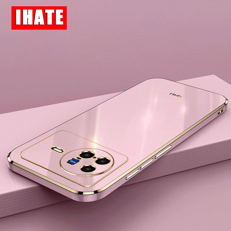 

Case for vivo x80pro x80 x70 x70pro cases magic cube straight edge fine hole electroplating soft rubber phone protective case