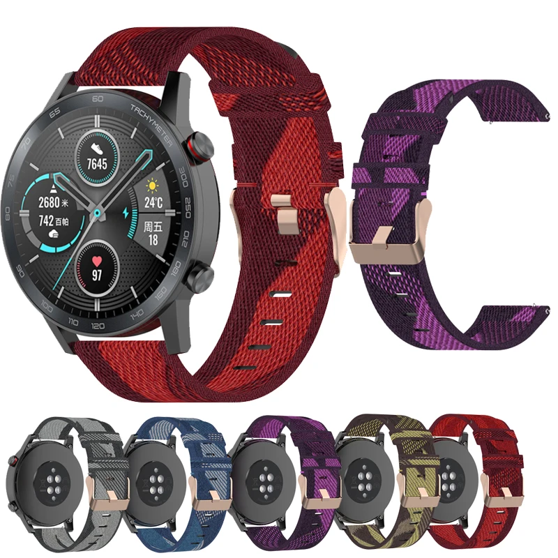 

Ремешок нейлоновый для Honor watch GS3i, спортивный браслет для женщин и мужчин, аксессуары для замены браслета, 22 мм