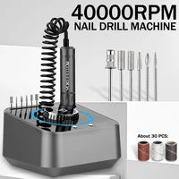 40000rpm electric nail machine profession nail file kit low vibration with memory funtion for acrylic nail grinding polishing