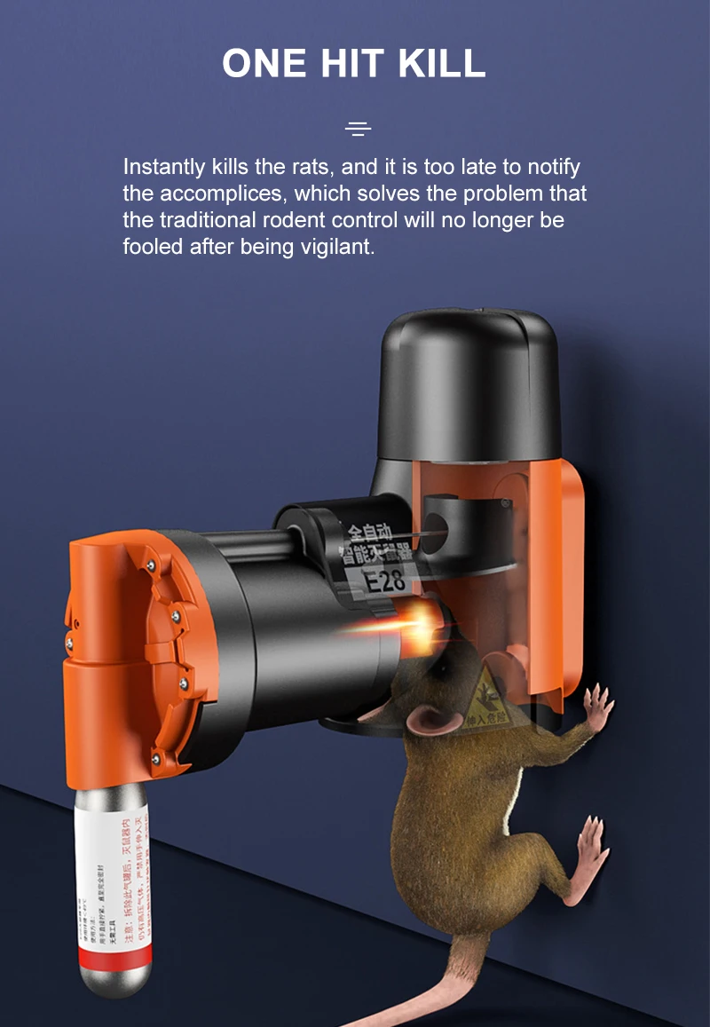 

Automatic Humane Non-Toxic Rat and Mouse Trap Kit Rat Mouse Multi-catch Trap Machine Without CO2 Cylinders Humane Non-toxic Sma