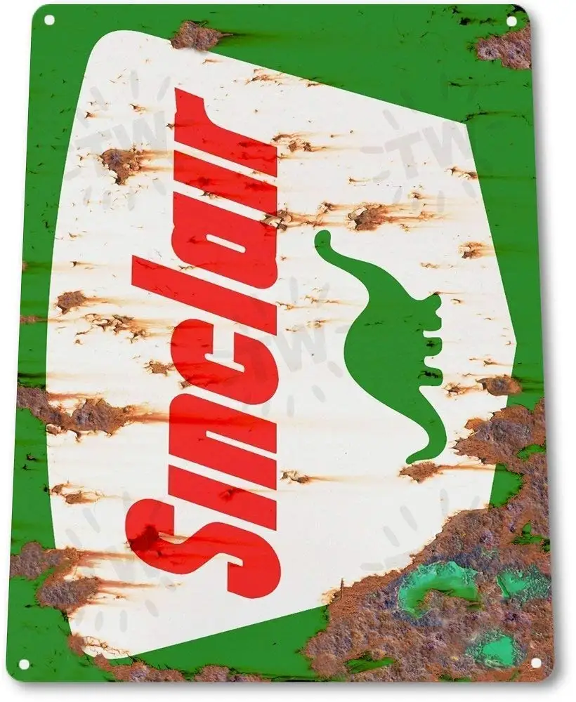 Жестяной знак Bobdsa Mrute, Синклер, газ Rt динозавр, масляная металлическая станция, гараж, автомагазин, навес A609, железная живопись, винтажные знаки 8x12 дюймов