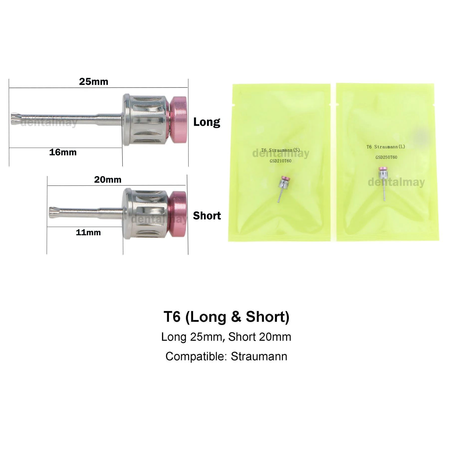 2 шт. драйверы для зубных имплантатов подходят ручных отверток Straumann длинные