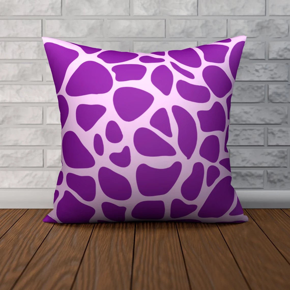 Purple Cow Pattern Pillow Cover Double-sided Printed Simple Style Pillowcase 45x45 With Zipper Room Decoration Cushion Covers