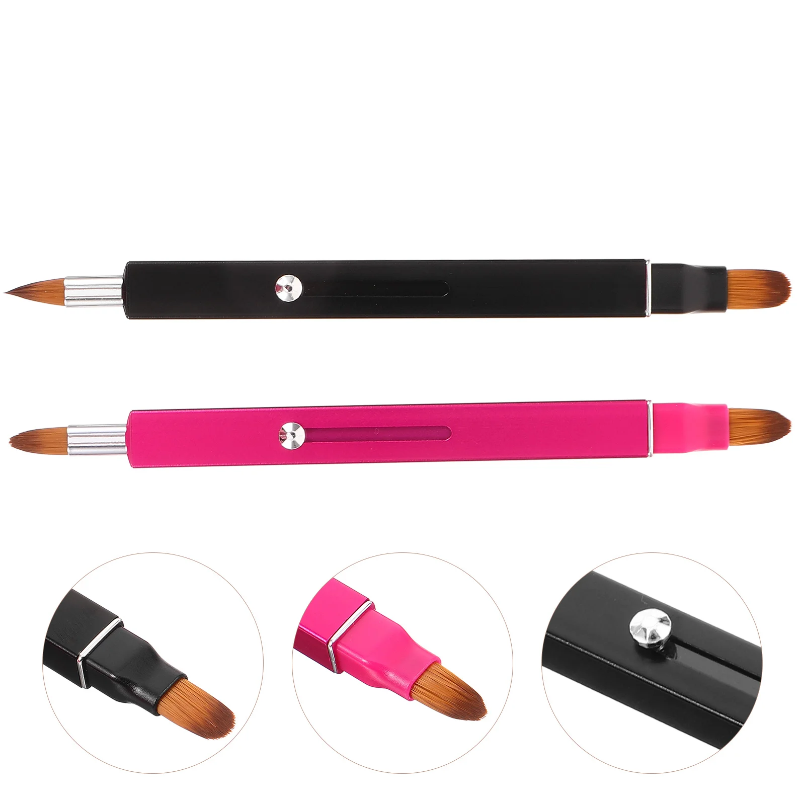 

2 Pcs Lip Gloss Brush Applicator Double Head Concealer Wand Applicators Balm Lipstick Wands Retractable Miss