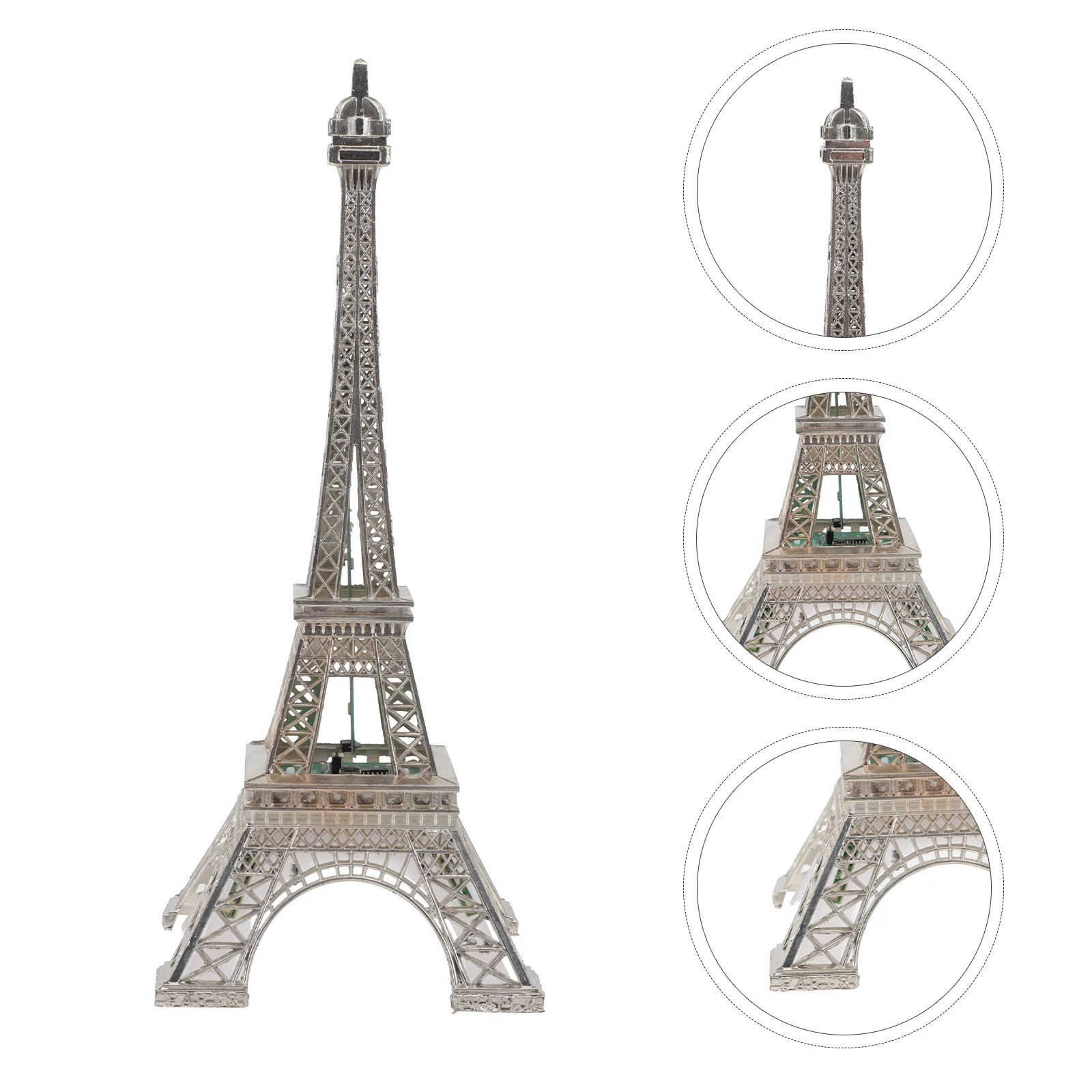 

Delicate Ornament Creative Metal Model Eiffel Tower Decor Eiffel Tower Model LED Glowing Decor for Gift Party Home