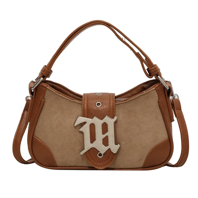 

Retro Women's Fashion Handbag Solid Color Underarm Shoulder Bag Pu Leather Crossbody Bag Casual Fashion Girl Small Square Bag