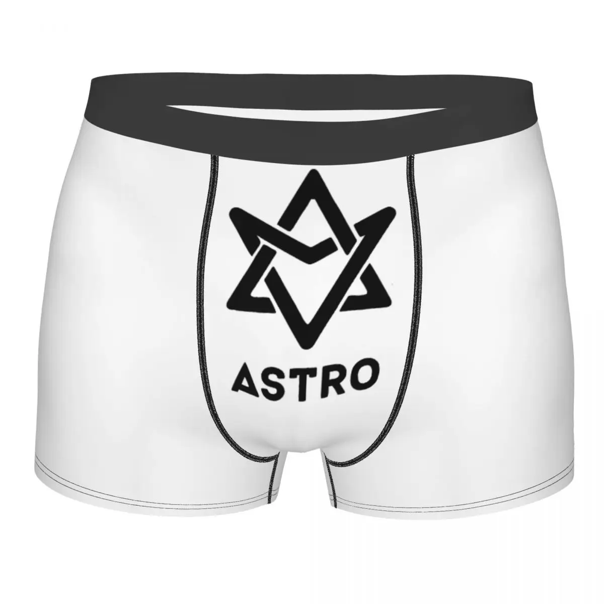 Фото Музыкальные боксеры Astros Kpop на заказ для мужчин, нижнее белье с 3D принтом, трусы, мягкие трусы №1