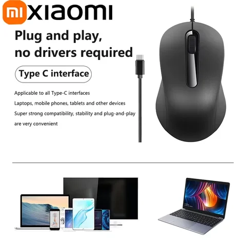 Беспроводная двухрежимная мышь Xiaomi Bluetooth 2,4G Type-C, перезаряжаемая, 1600 точек на дюйм, телефоны, планшеты, компьютеры, металлическое колесо прокрутки