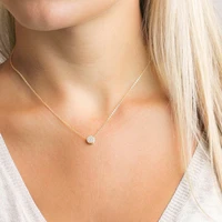minimalist stainless steel necklace dainty layered necklace women long pendant necklace jewelry